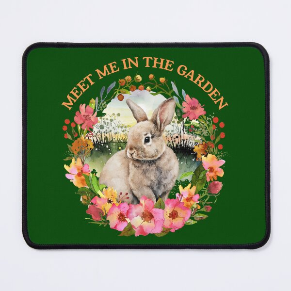Item preview, Meet Me in the Garden Cute Bunny Rabbit Cottagecore Floral Design designed and sold by Sachie's Studio.