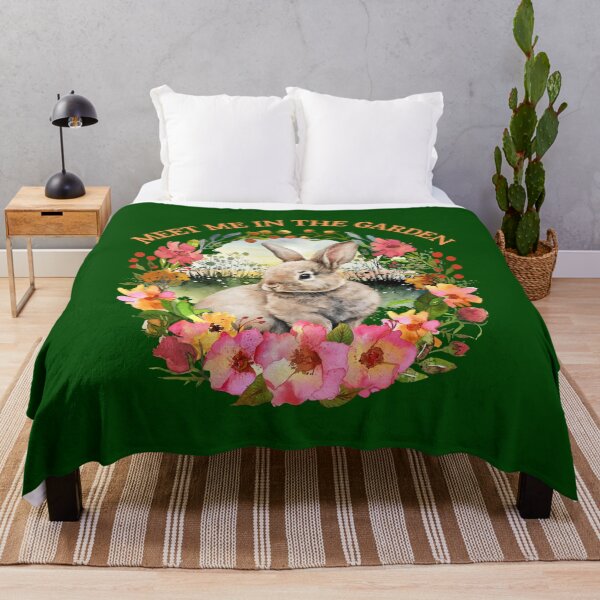 Item preview, Meet Me in the Garden Cute Bunny Rabbit Cottagecore Floral Design designed and sold by Sachie's Studio.