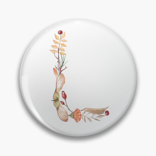 Item preview, Botanical Autumn Capital Letter L designed and sold by Flowersforbear.