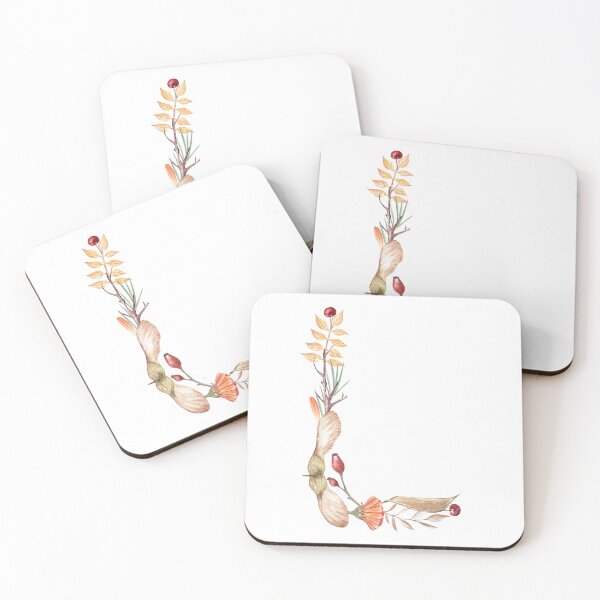 Item preview, Botanical Autumn Capital Letter L designed and sold by Flowersforbear.
