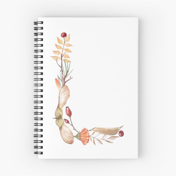 Item preview, Botanical Autumn Capital Letter L designed and sold by Flowersforbear.