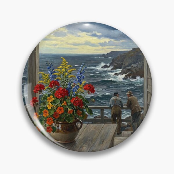 Item preview, Dramatic Still Life Wildflowers in Winslow Homer Realism Style designed and sold by OddlySticky.