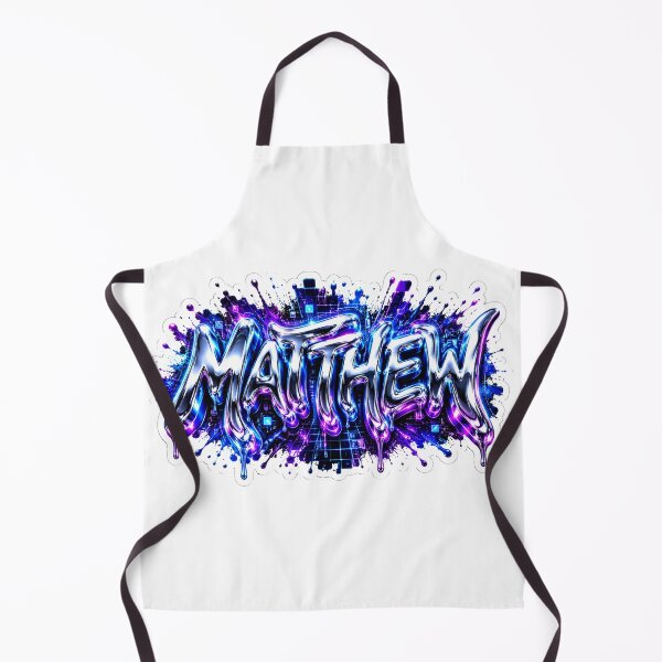 Item preview, Matthew – Chrome Liquid Graffiti Name designed and sold by AlexLineArt.