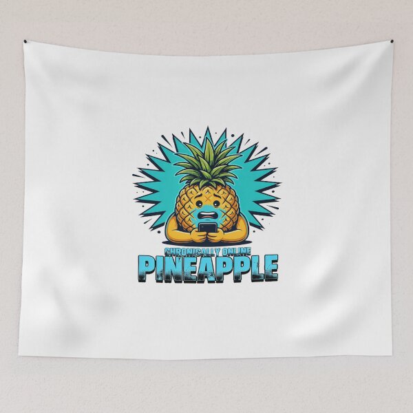 Item preview, Pineapple Constantly Browsing Phone Cartoon designed and sold by ColeLaniTrading.