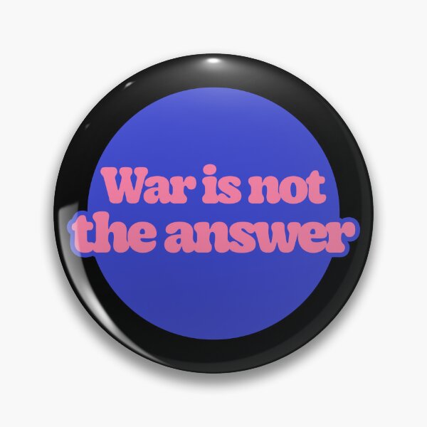 Item preview, War is not the answer | Retro, High-Contrast Typography Blue & Pink Design designed and sold by leftyshirts.