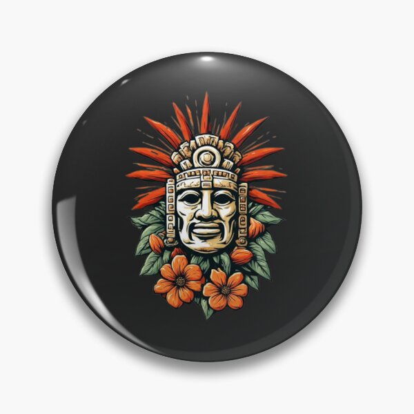 Item preview,  Ancient Mayan Warrior Spirit – Sacred Jade Mask Art 01 designed and sold by Shift-Bloom.