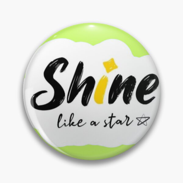 Item preview, Shine Like A Star Cute Minimalist - Yellow and Black Script Sticker designed and sold by Scro-Ciob-Shop.
