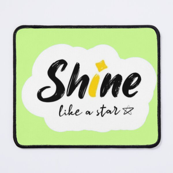 Item preview, Shine Like A Star Cute Minimalist - Yellow and Black Script Sticker designed and sold by Scro-Ciob-Shop.