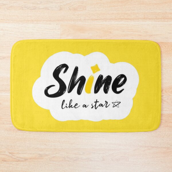 Item preview, Shine Like A Star Cute Minimalist - Yellow and Black Script Sticker designed and sold by Scro-Ciob-Shop.
