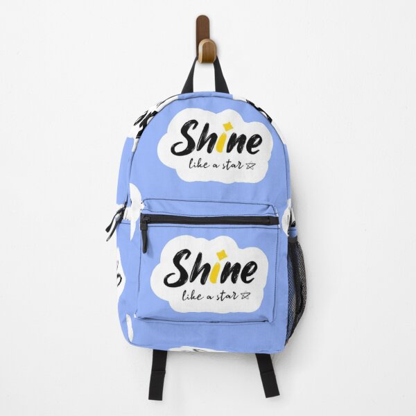 Item preview, Shine Like A Star Cute Minimalist - Yellow and Black Script Sticker designed and sold by Scro-Ciob-Shop.