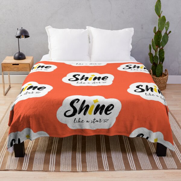 Item preview, Shine Like A Star Cute Minimalist - Yellow and Black Script Sticker designed and sold by Scro-Ciob-Shop.