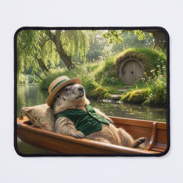 Item preview, Groundhog Daydreams on the River designed and sold by Tridentulus.