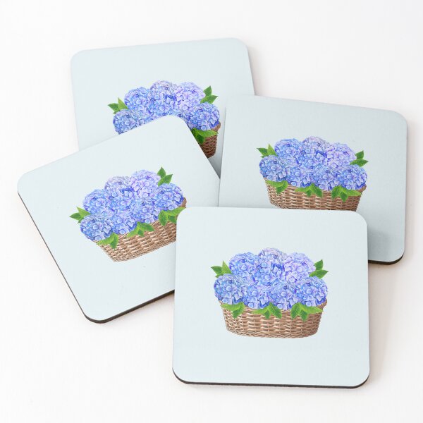 Item preview, Nantucket Blue - Basket of Hydrangeas in Bloom designed and sold by Coastal Joy.