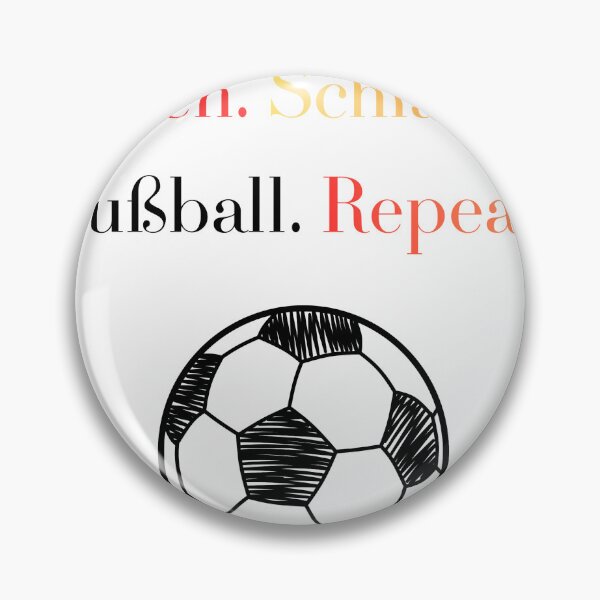 Item preview, Essen Schlafen Fußball Repeat Funny German Football Shirt designed and sold by PakiInGermany.