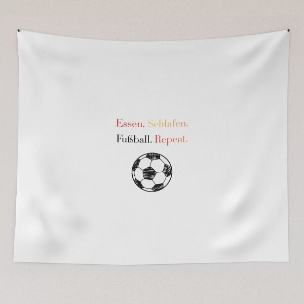 Item preview, Essen Schlafen Fußball Repeat Funny German Football Shirt designed and sold by PakiInGermany.