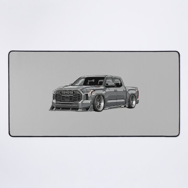Item preview, Custom Toyota Tundra TRD Pro Grey Slammed Street Truck Illustration designed and sold by Motorline44.