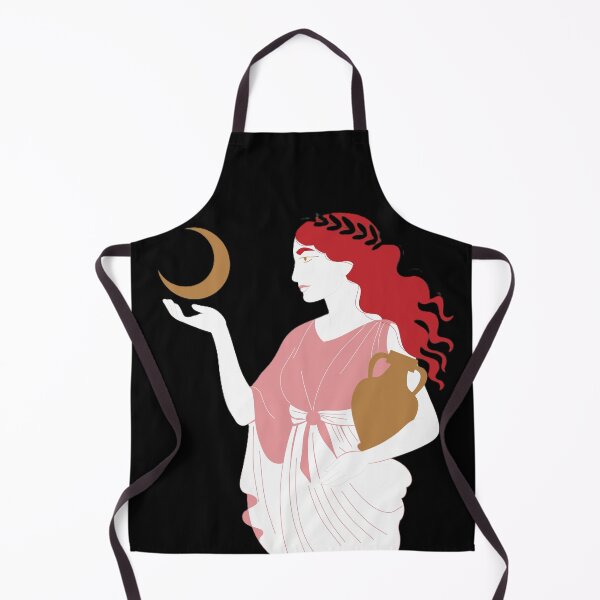 Item preview, Aquarius Goddess with Crescent Moon – Zodiac Water Bearer Illustration designed and sold by BuckaBaby.