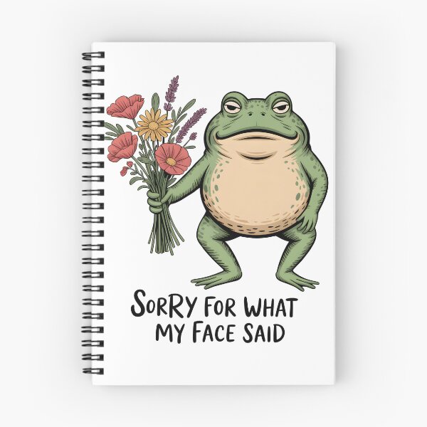 Item preview, Sorry For What My Face Said Frog Graphic | Funny Sarcastic Gift for Friend | Cute Frog Holding Flowers Aesthetic | Sarcastic Toad Humor Gift for Her | Funny Frog Quote Design for Bestie designed and sold by Noe Mill.