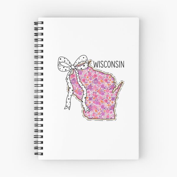 Item preview, Cute Wisconsin Floral Map Graphic Coquette Bow Design designed and sold by Paper Drip.