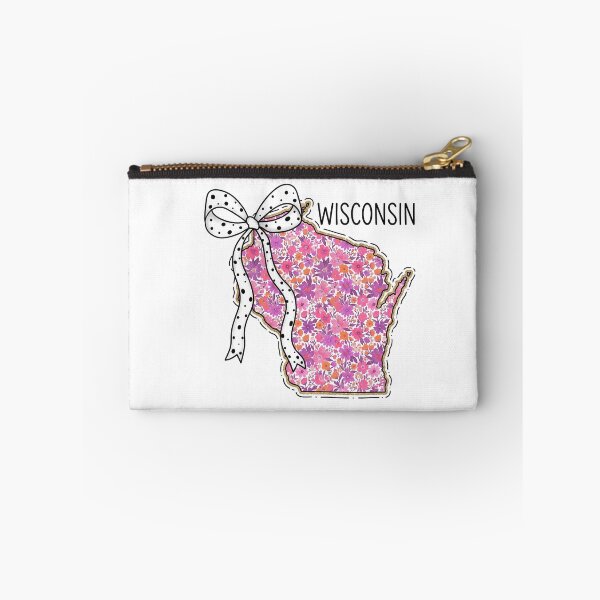 Item preview, Cute Wisconsin Floral Map Graphic Coquette Bow Design designed and sold by Paper Drip.
