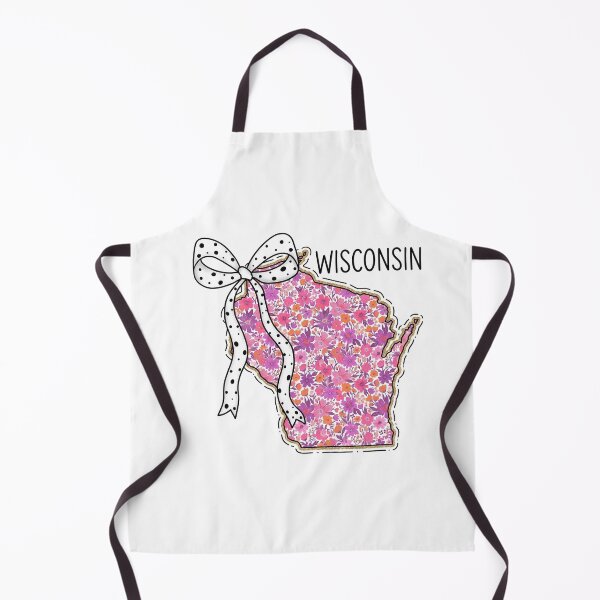 Item preview, Cute Wisconsin Floral Map Graphic Coquette Bow Design designed and sold by Paper Drip.