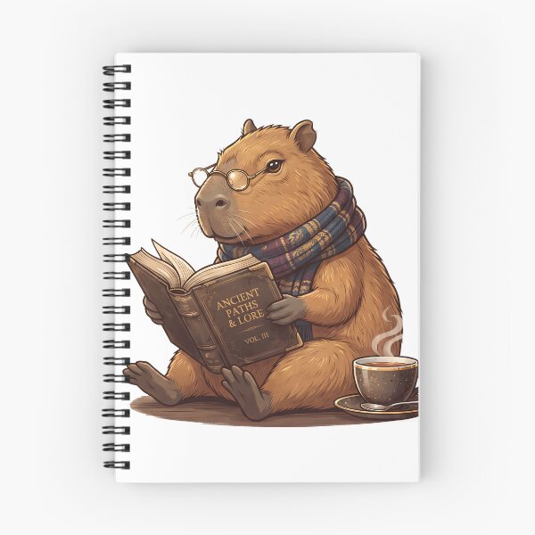 Item preview, Dark Academia Capybara Reading Book Smart Animal Bookworm Gift designed and sold by WorldShop17.
