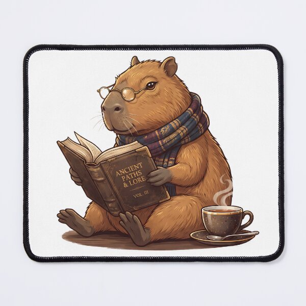 Item preview, Dark Academia Capybara Reading Book Smart Animal Bookworm Gift designed and sold by WorldShop17.