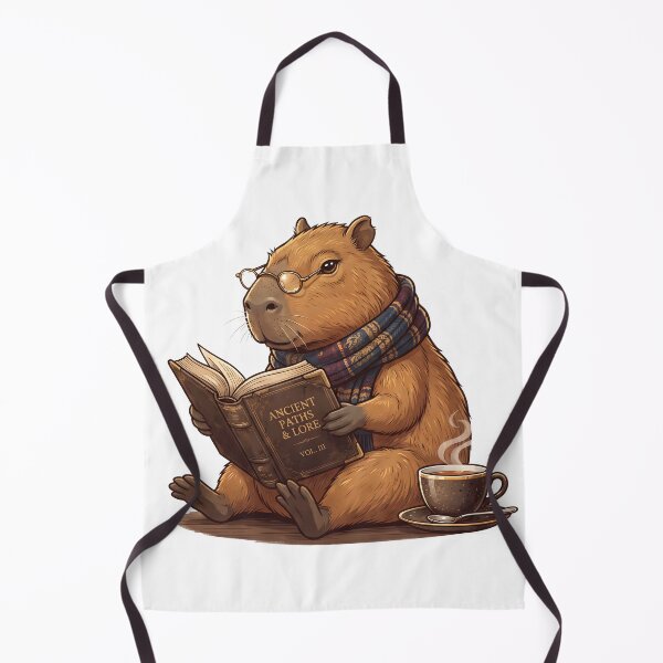 Item preview, Dark Academia Capybara Reading Book Smart Animal Bookworm Gift designed and sold by WorldShop17.