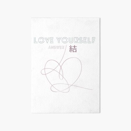 Bts Love Yourself Answer Heart Album Art Board Print By Lojakshop Redbubble