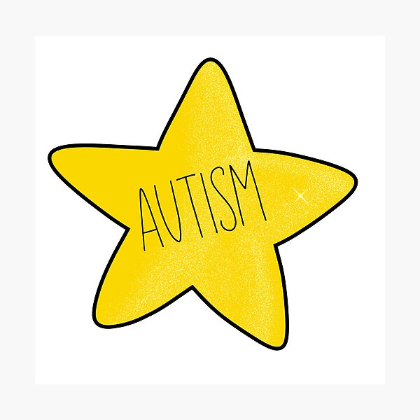 Item preview, Autism Gold Star designed and sold by HeartOnMySIeeve.
