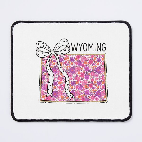 Item preview, Cute Wyoming Floral Map Graphic Coquette Bow Design designed and sold by Paper Drip.