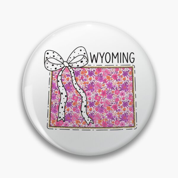 Item preview, Cute Wyoming Floral Map Graphic Coquette Bow Design designed and sold by Paper Drip.