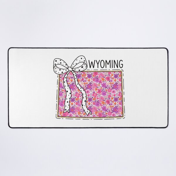 Item preview, Cute Wyoming Floral Map Graphic Coquette Bow Design designed and sold by Paper Drip.