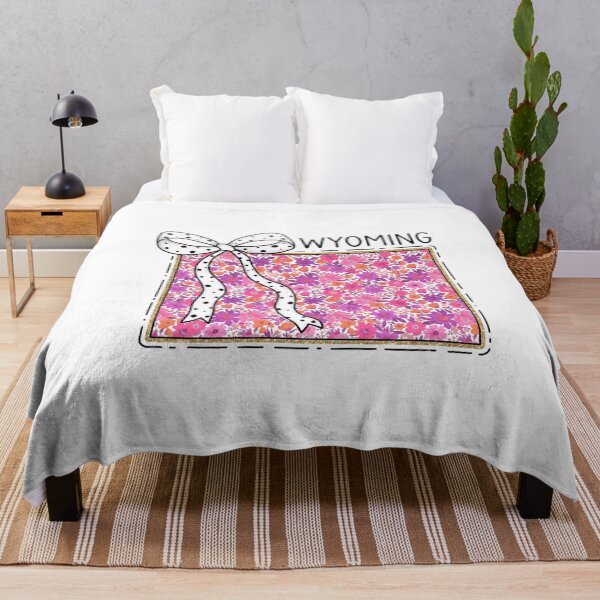 Item preview, Cute Wyoming Floral Map Graphic Coquette Bow Design designed and sold by Paper Drip.