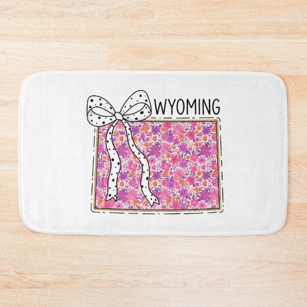 Item preview, Cute Wyoming Floral Map Graphic Coquette Bow Design designed and sold by Paper Drip.