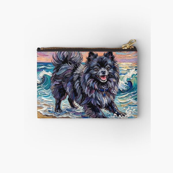 Item preview, Beach Days - Black Pomeranian designed and sold by AjaTrier.