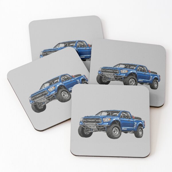 Artikelvorschau, Illustration eines individuell gestalteten Toyota Tundra Trophy Trucks in Blue Desert Racing entworfen und verkauft von Motorline44.
