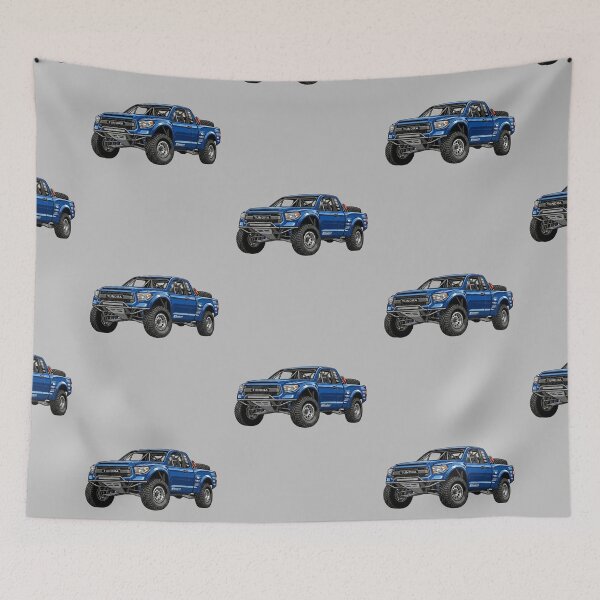 Item preview, Toyota Tundra Trophy Truck Custom Azul Camioneta de Carreras Baja Ilustración designed and sold by Motorline44.