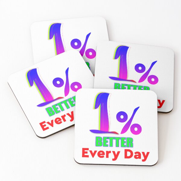Item preview, 1% Better Every Day, Motivational Typography T-shirt Design designed and sold by T2T-ees.