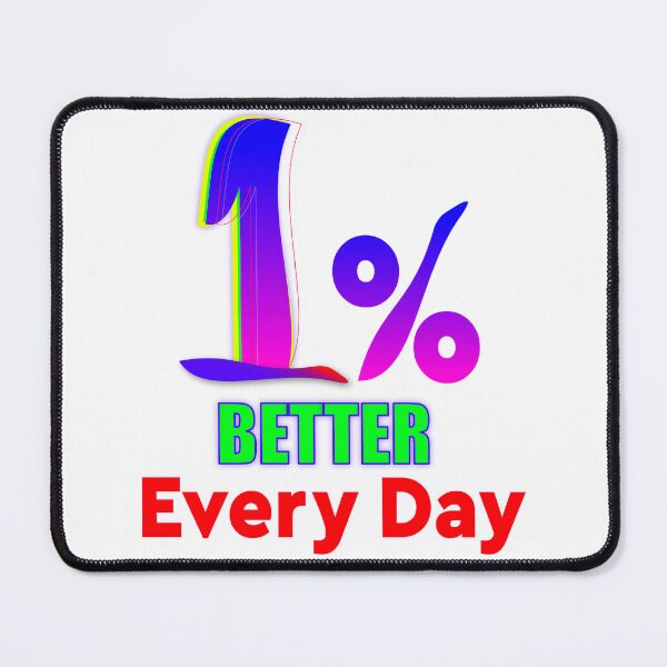 Item preview, 1% Better Every Day, Motivational Typography T-shirt Design designed and sold by T2T-ees.