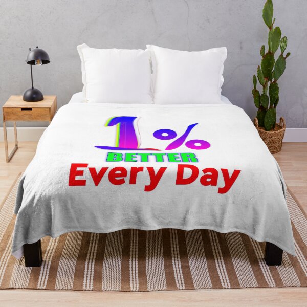 Item preview, 1% Better Every Day, Motivational Typography T-shirt Design designed and sold by T2T-ees.