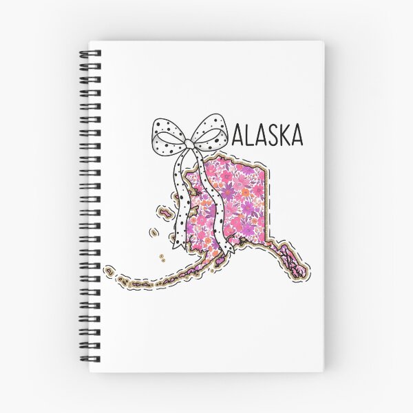 Item preview, Cute Alaska Floral Map Graphic Coquette Bow Design designed and sold by Paper Drip.