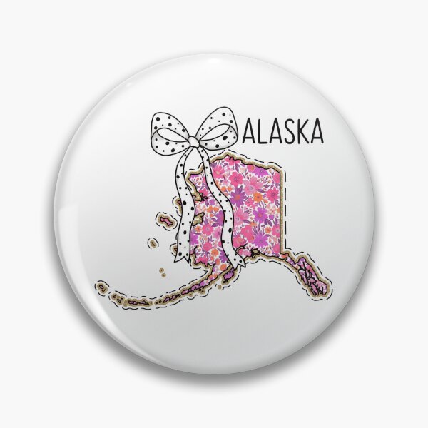 Item preview, Cute Alaska Floral Map Graphic Coquette Bow Design designed and sold by Paper Drip.