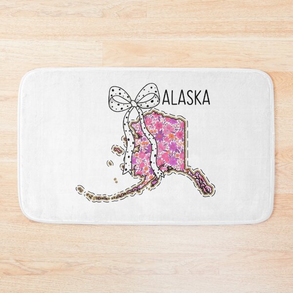 Item preview, Cute Alaska Floral Map Graphic Coquette Bow Design designed and sold by Paper Drip.
