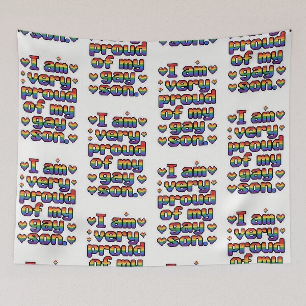 Item preview, I Am Very Proud of My Gay Son – Pixel Art designed and sold by ZhivanCrimson.