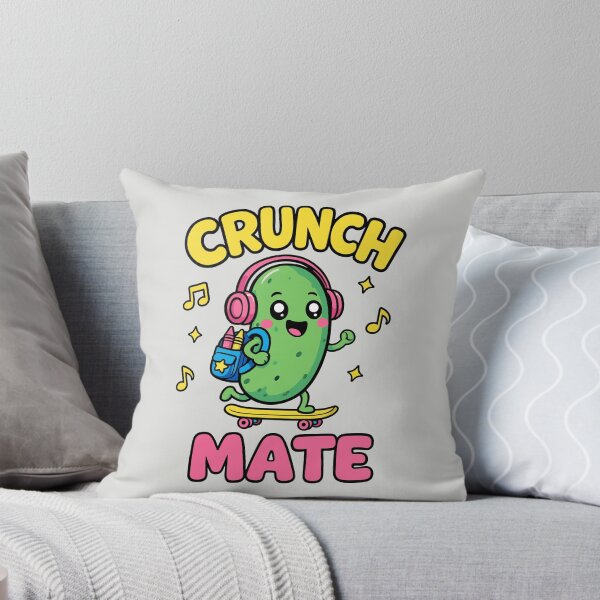 Item preview, Crunch Mate Kawaii Skateboard Pickle designed and sold by DigitalGlade.