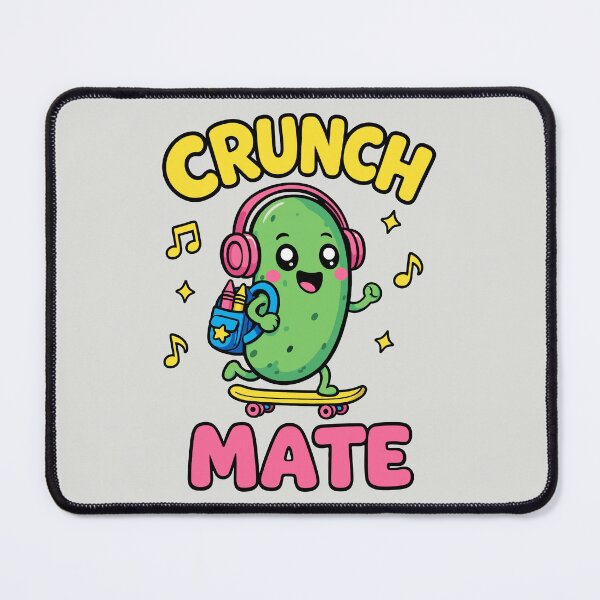 Item preview, Crunch Mate Kawaii Skateboard Pickle designed and sold by DigitalGlade.