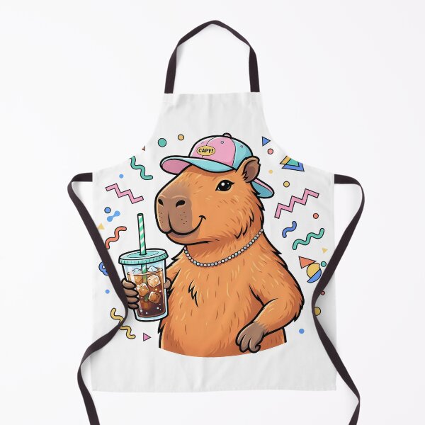 Item preview, 90s Aesthetic Capybara Iced Coffee Lover Retro Memphis Style designed and sold by WorldShop17.