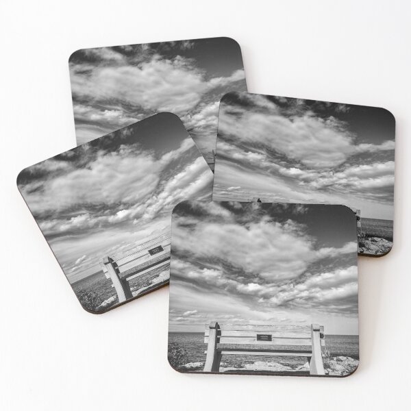 Item preview, Scenic Ocean View Bench BW designed and sold by Gerard Fornarotto.