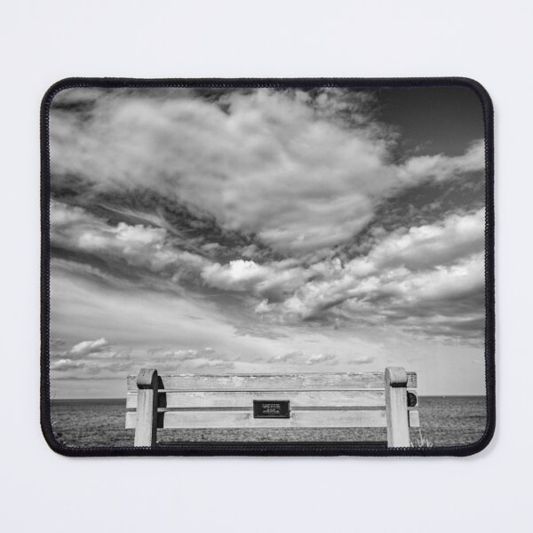Item preview, Scenic Ocean View Bench BW designed and sold by Gerard Fornarotto.
